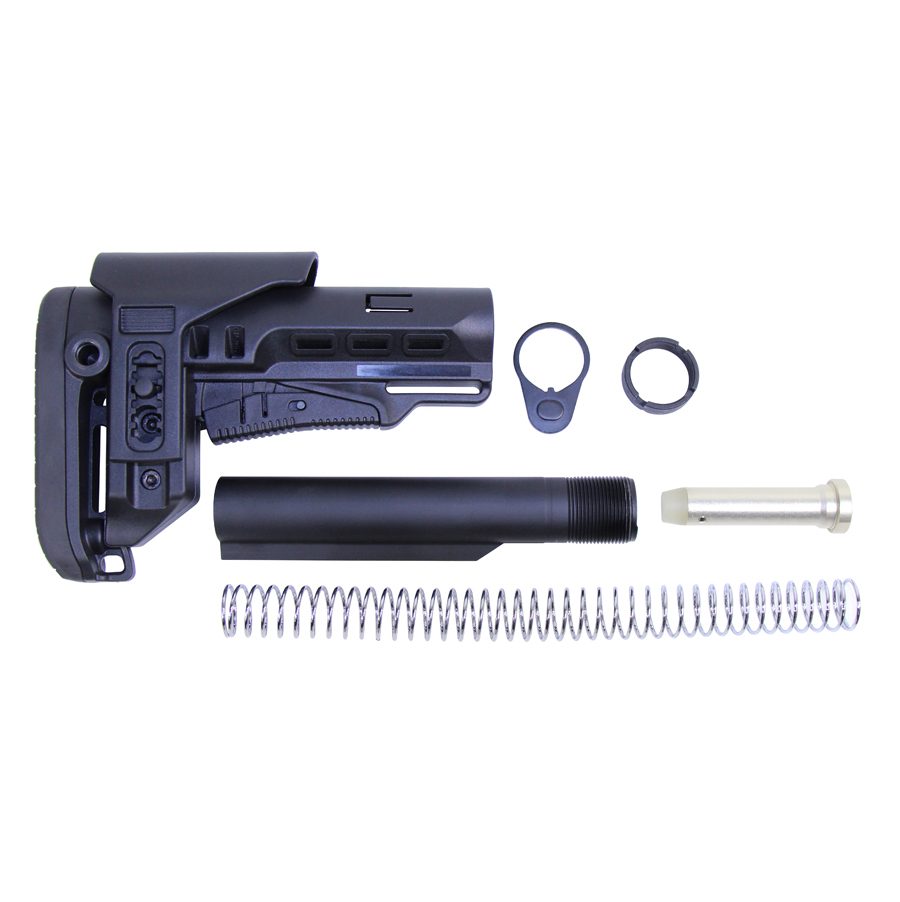 AR-15 M.C.S Stock (Multi Caliber Collapsible Stock) W/ Adjustable Cheek Riser