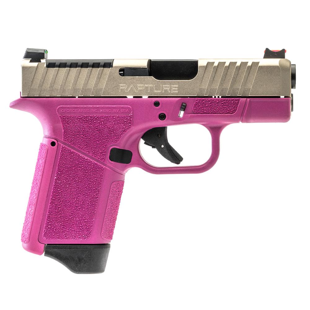 GFORCE ARMS GF9 9MM 3.25'' BRL 12+1 Pink Frame Nickel Slide Micro FP