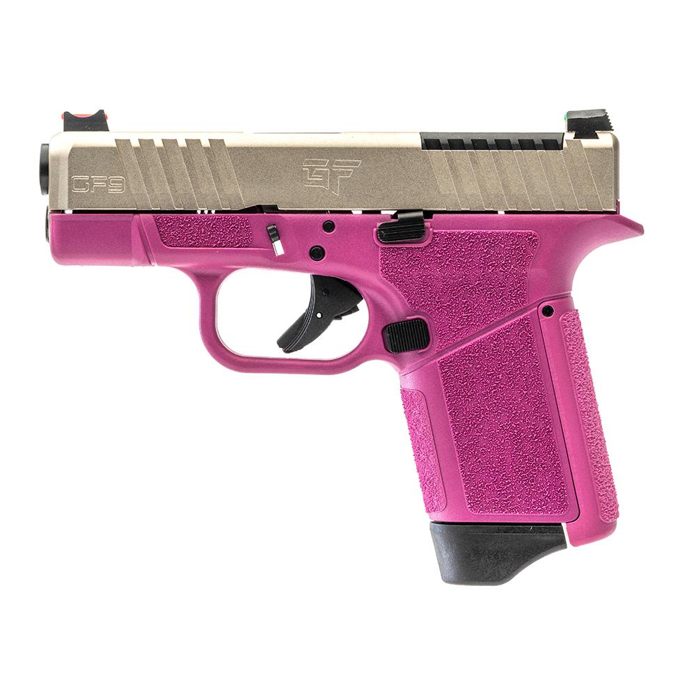GFORCE ARMS GF9 9MM 3.25'' BRL 12+1 Pink Frame Nickel Slide Micro FP