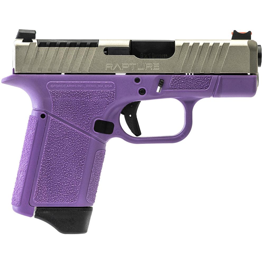 GFORCE ARMS GF9 9MM 3.25'' BRL 12+1 Purple Frame Nickel Slide Micro FP