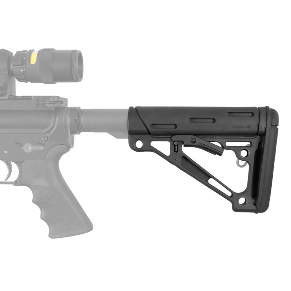 HOGUE AR15 RUBBER OVERMOLD 6-POS COMMERCIAL BUTTSTOCK COMPLETE KIT BLACK