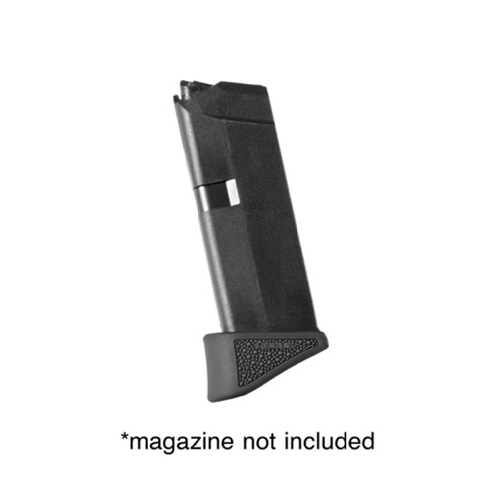 Glock 42 .380 OverMolded Rubber Grip Ext Base Pad for 6 Rd Mag Blk