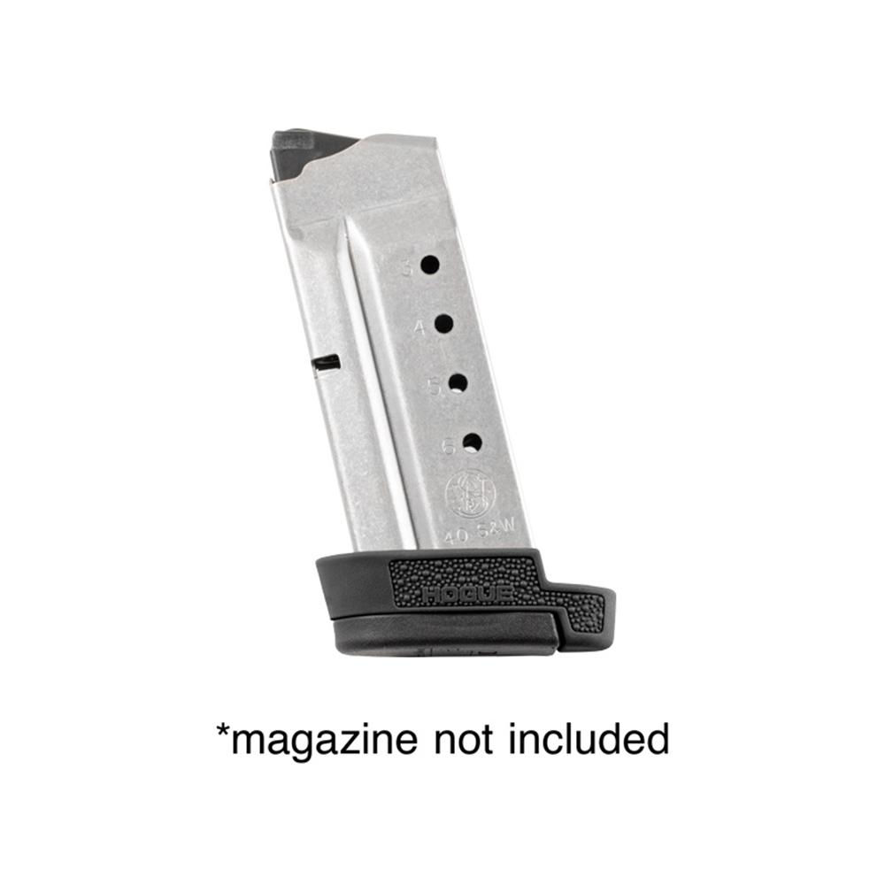 S&W M&P Shield 40Cal OverMolded Rbr Grip Ext Base Pad for 7 Rd Mag Blk