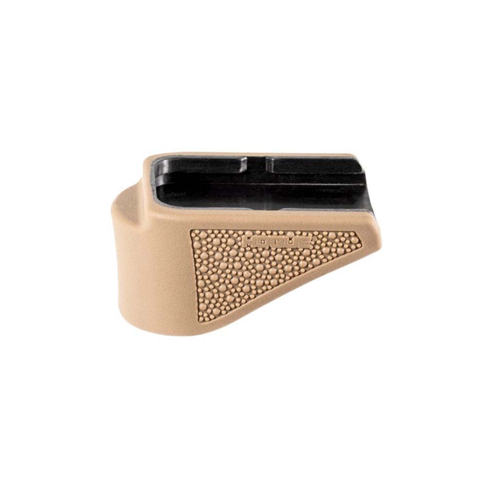 Glock 26 9mm OverMolded Rubber Grip Ext Base Pad for 10 Rd Mag FDE