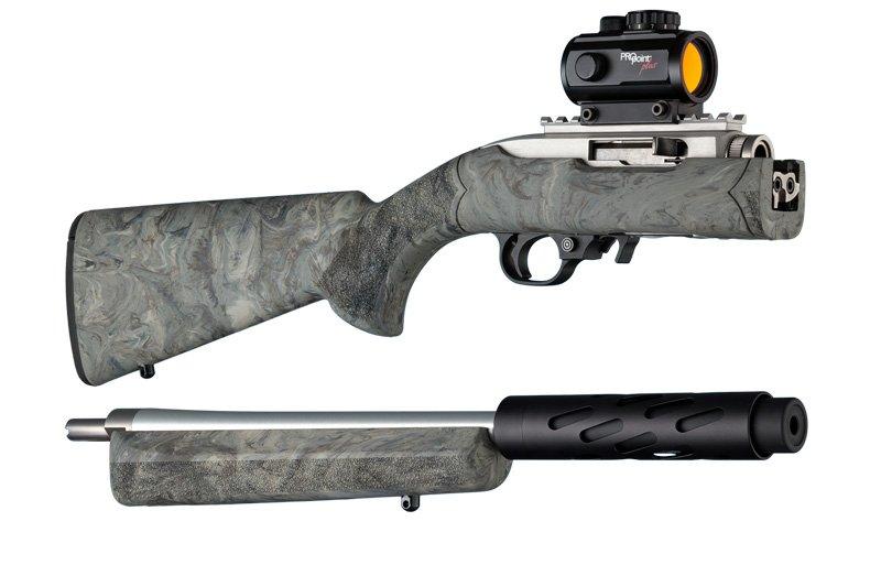 HOGUE RUGER 10/22 STOCK OVERMOLD Takedown Standard Barrel Ghillie Green