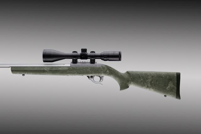 HOGUE RUGER 10/22 STOCK OVERMOLD TARGET BARREL GHILLIE GREEN