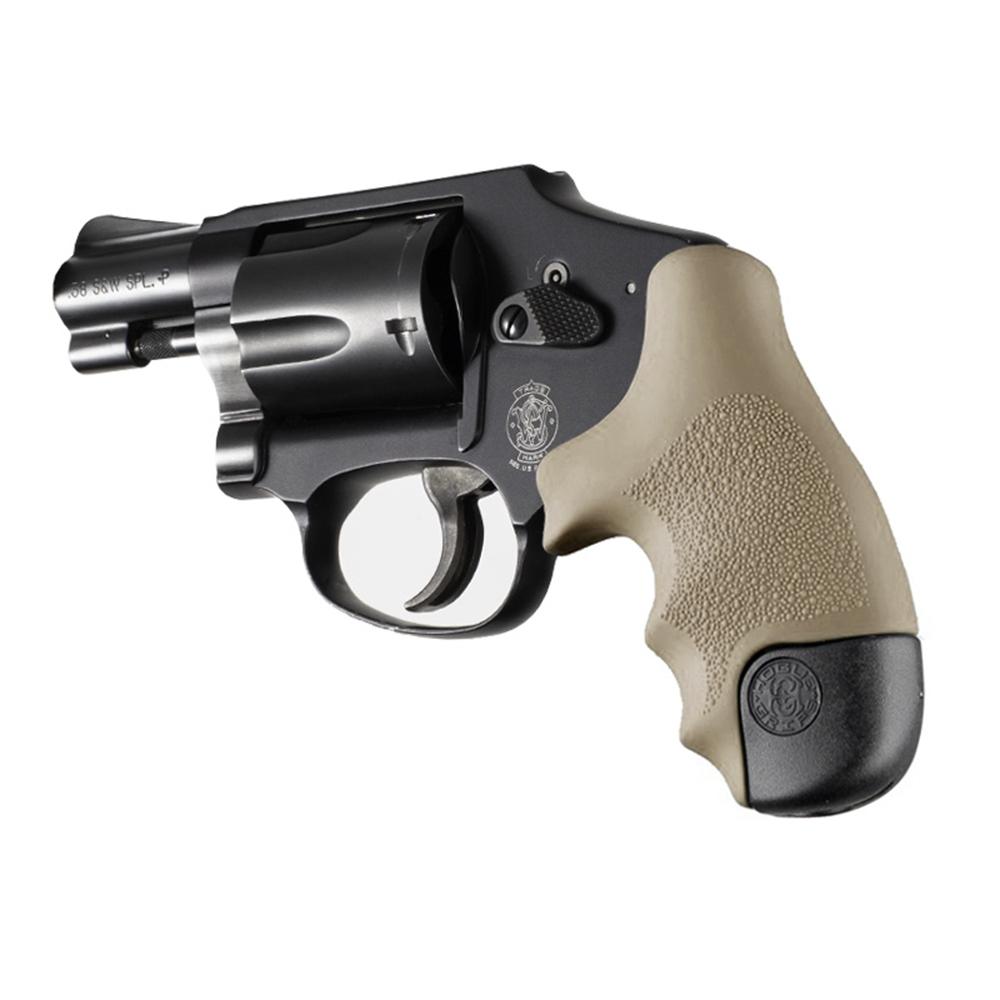 S&W J Frm Rd Butt Cent/Polymer Bdygrd Rbr Tamer Grip FDE