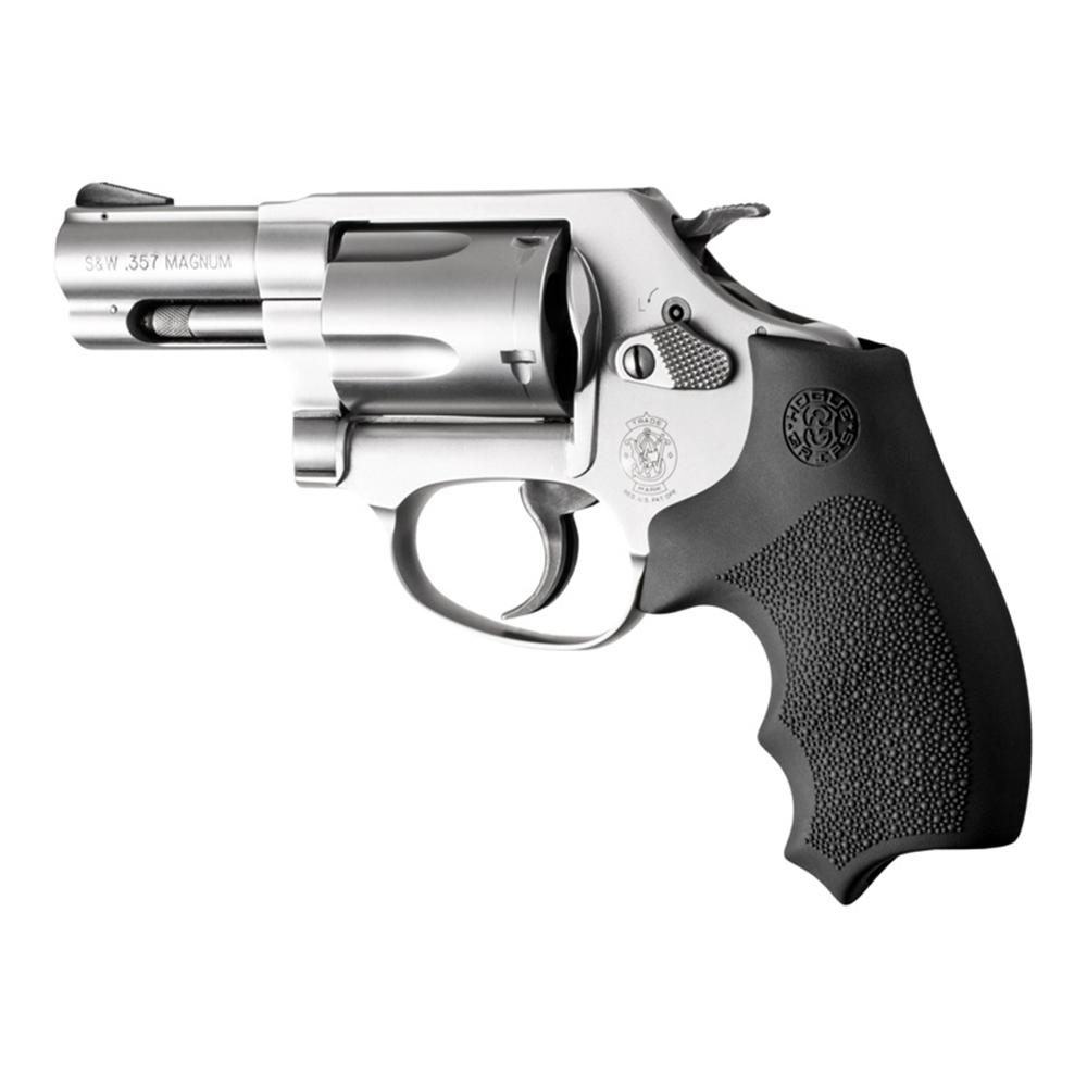 S&W J Frm Rd Butt Cent/Metal Bdygrd Rbr Bantam Style Clsd Bckstrp Grip Blk