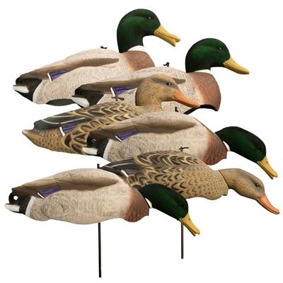 Higdon Outdoors Magnum Full Form Shell Mallard Variety Pk Flocked Heads