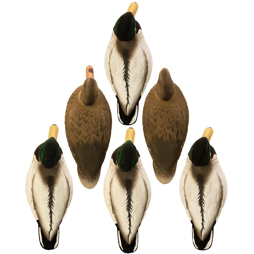 Hidgon Mag Mallard Foam Filled Flocked Heads plus 6 slot bag
