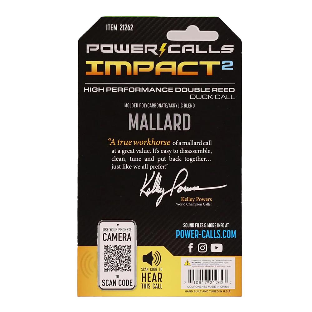 Higdon Mallard Duck Call Impact2, OD Green (Polycarbonate)