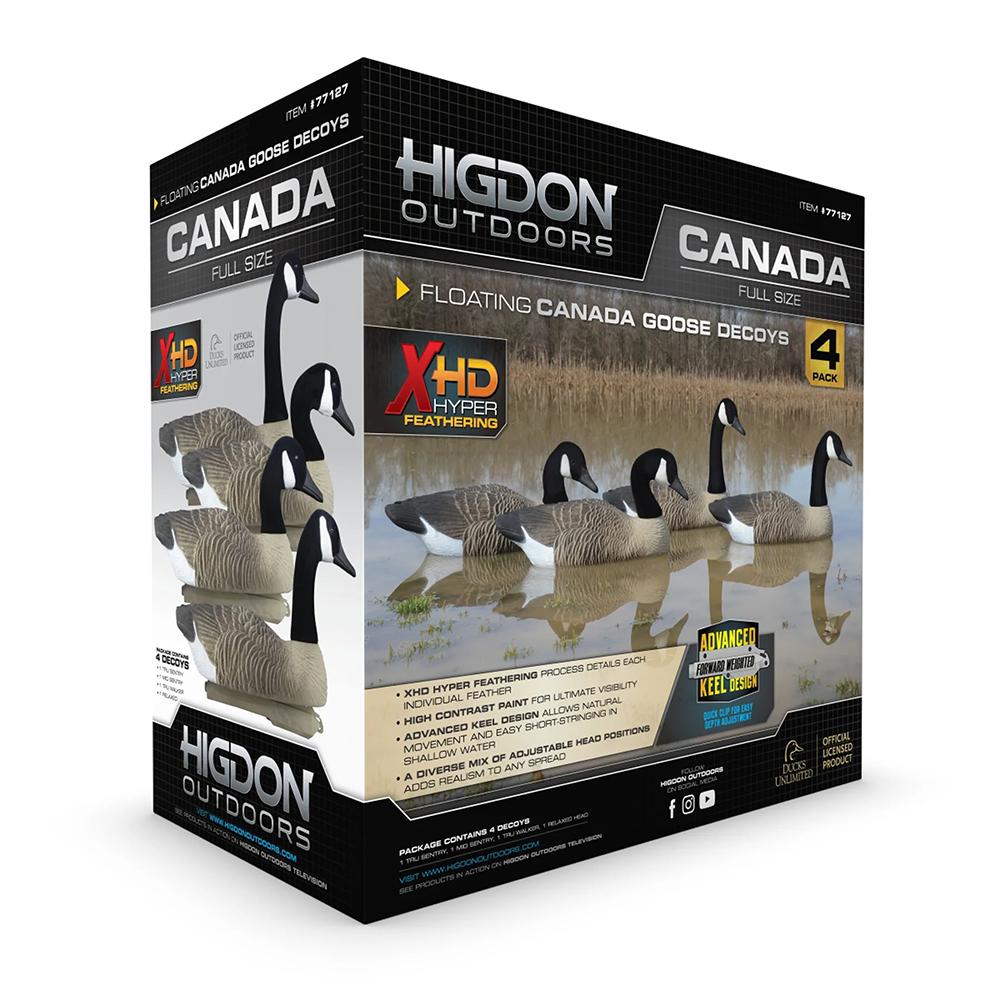 Full-Size Goose Floater Canada Flocked Heads 4PK