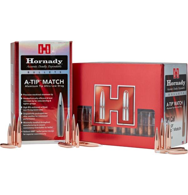 HORNADY 25 CAL .257 138 GR A-TIP MATCH  (1-7.5'') BULLETS 100 COUNT