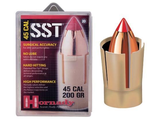 45 CAL W/40-200GR SST BULLET 20-PK W/SABOT