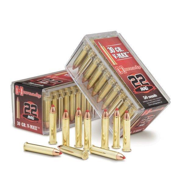 AMMO .22 WMR 30 GR V-MAX 50 RD.