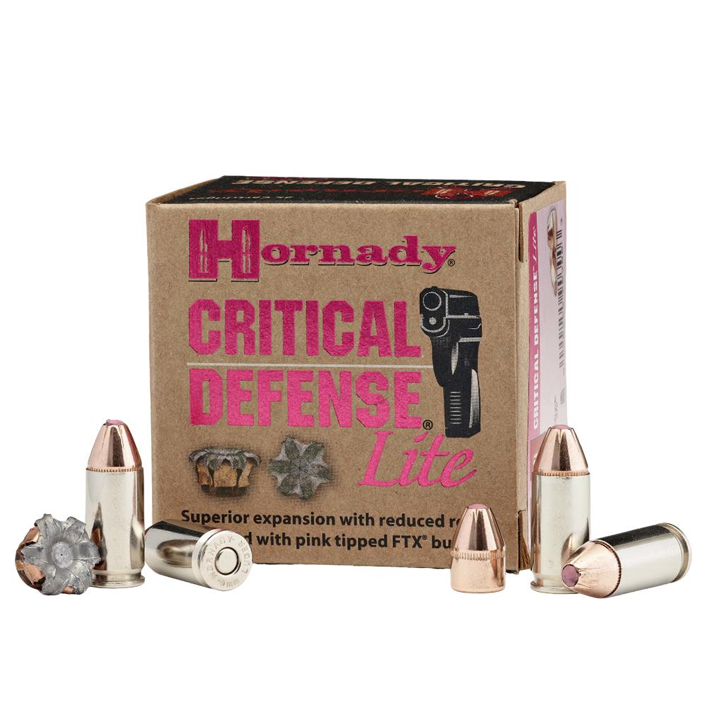 AMMO CRITICAL DEFENSE LITE 9MM LUGER 100GR FTXCD 25RD