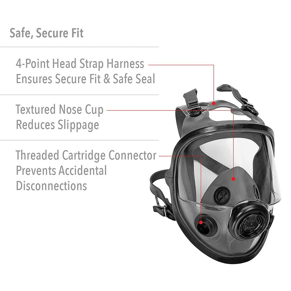 North 5400 Full Mask w/  Dual N Series Cartdridge Connectors M/L