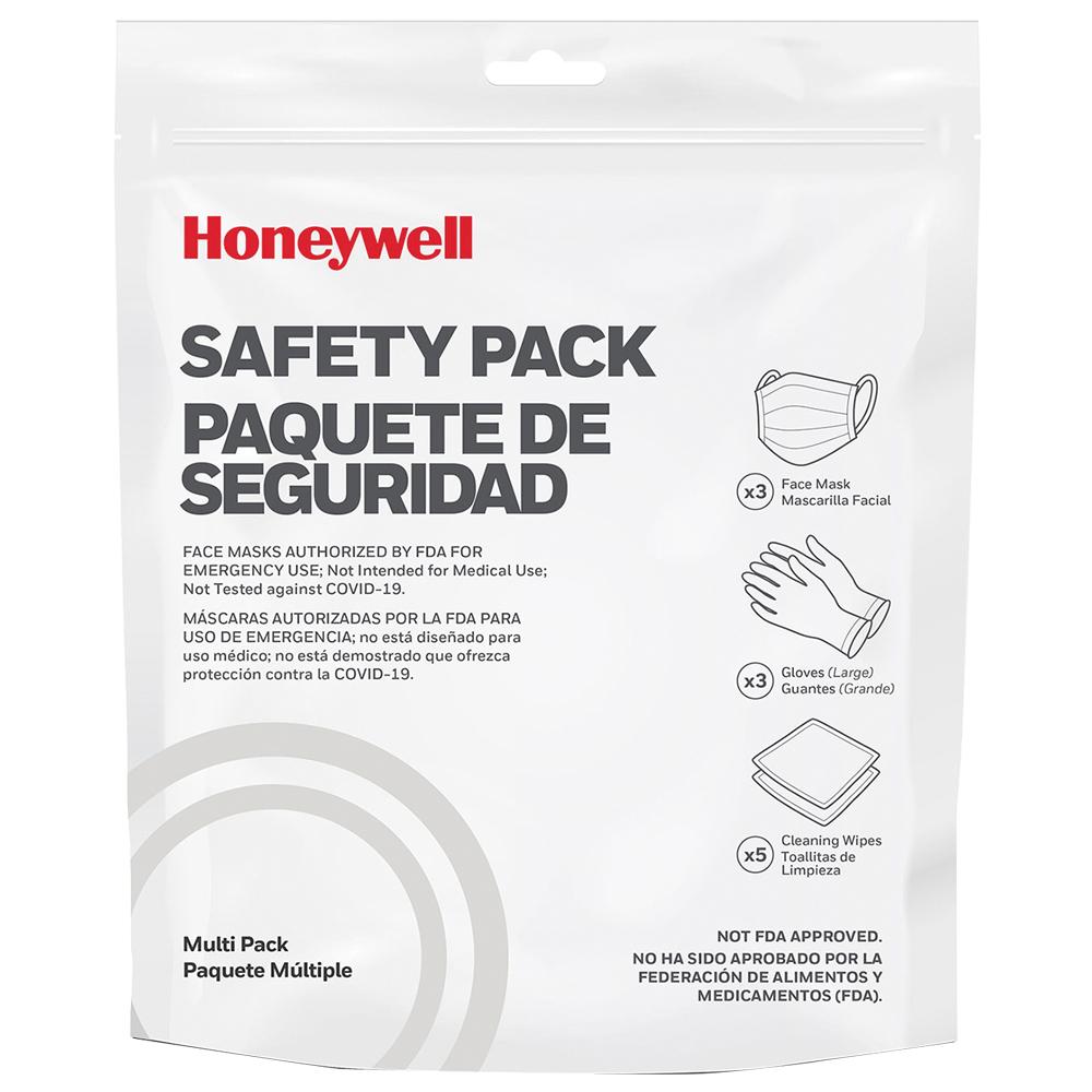 Honeywell Safety Multi Pack - 3 Face Masks, 3 Gloves & 5 Cleaning Wipes