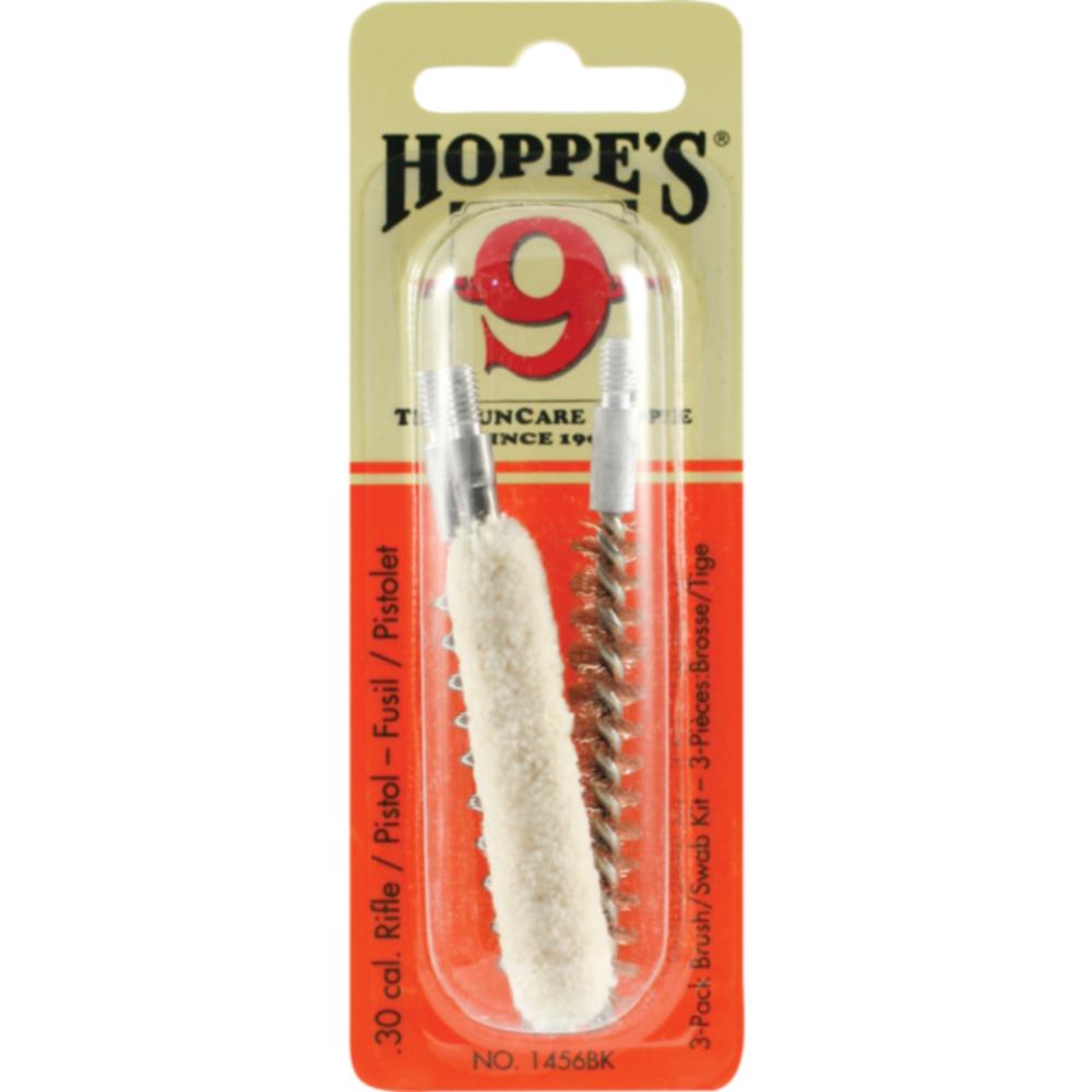 HOPPES 3-PACK BRUSH/SWAB KIT .30 RIFLE