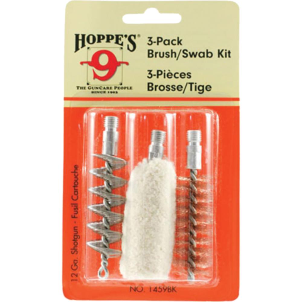 HOPPES 3-PACK BRUSH/SWAB KIT 12 GA.