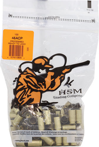HSM BRASS 45 ACP ONCE FIRED
