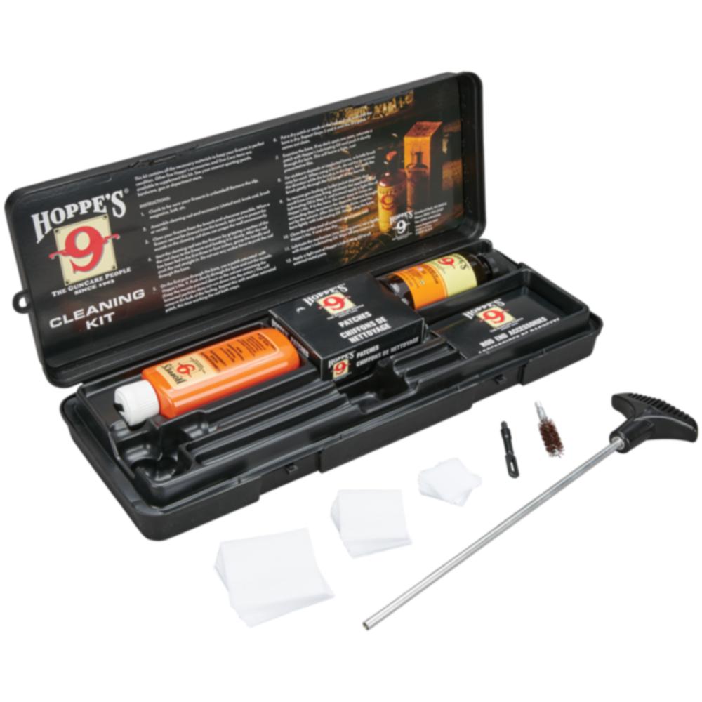 HOPPES HANDGUN CLEANING KIT W/ALUM ROD