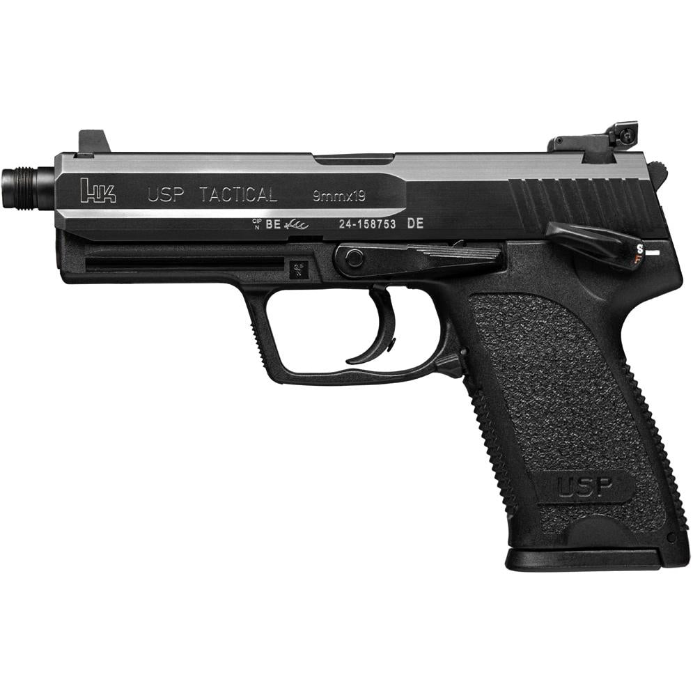 H&K USP9 Tactical 9mm Pistol 4.86in (V1) DA/SA (2) 10rd mag