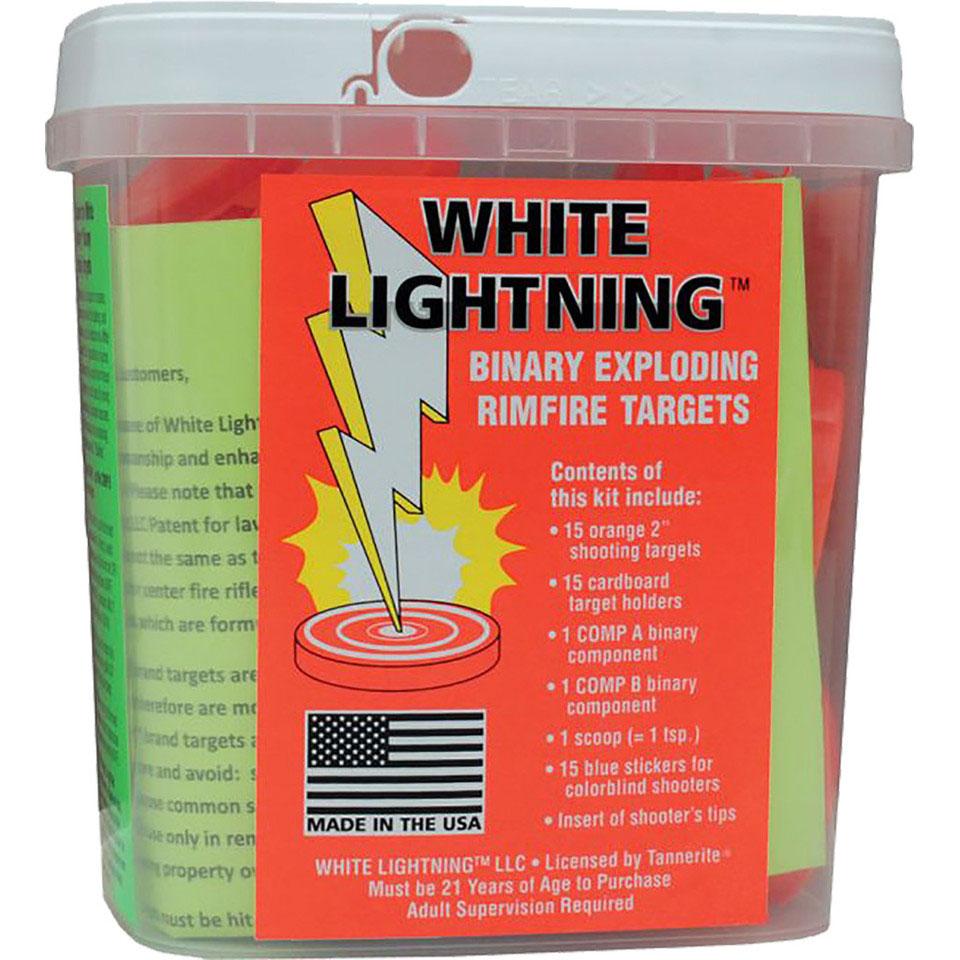 Tannerite White Lightning Rimfire Target Kit-15 targets & holders