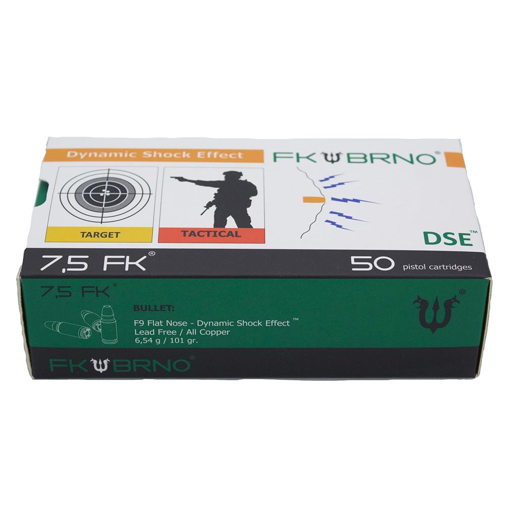 F9 Ammunition 7.5 FK  High Velocity 1950 FPS 101Gr  LF Copper 50rd/bx