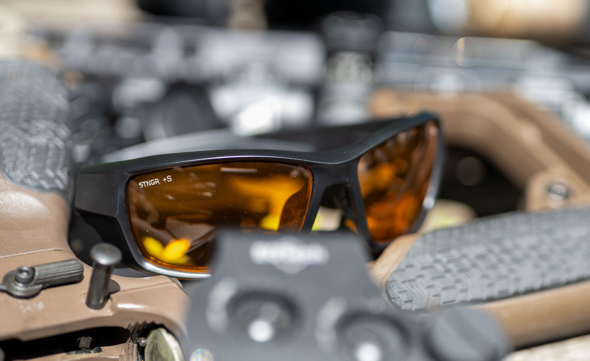 STNGR Alpine® BrightEdge Orange Shooting Glasses - w/ Smoke or Clear Lenses