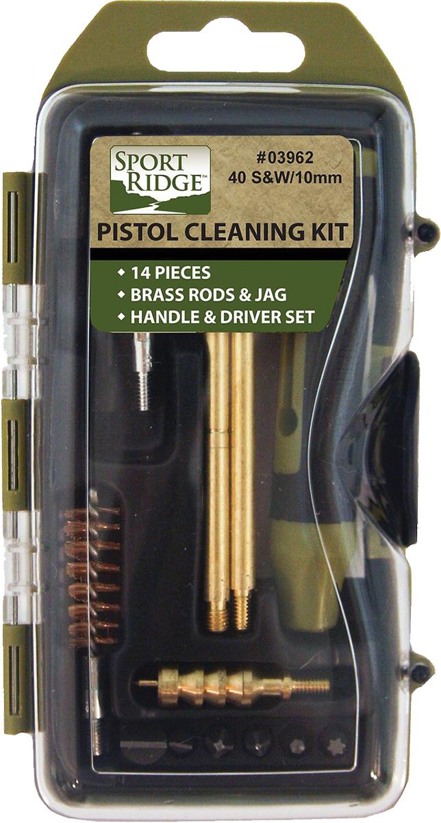 TacShield 40cal/10mm 14pc Pistol Cleaning Kit BLK