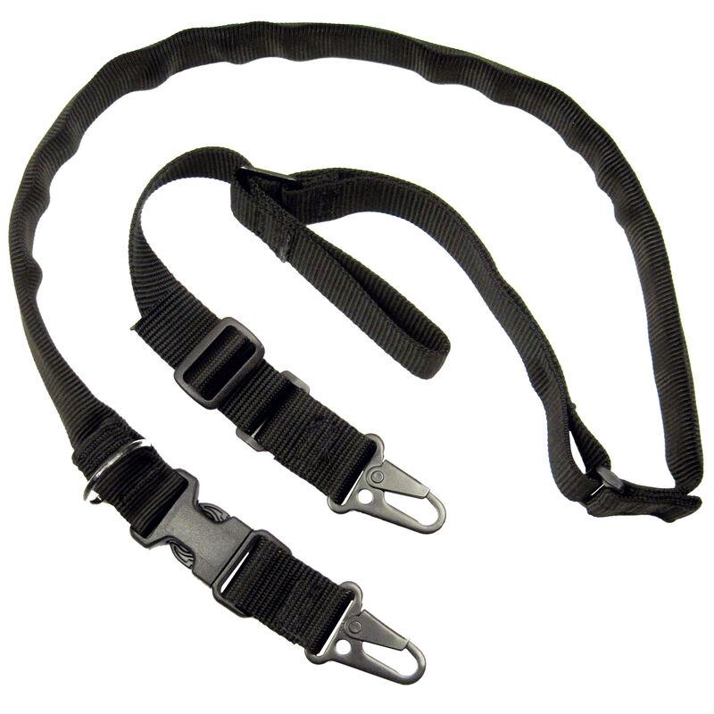 TacShield Warrior Sling(2n1) Web w/Fast AdjHK w/Silencer  BLK 1 1/4in