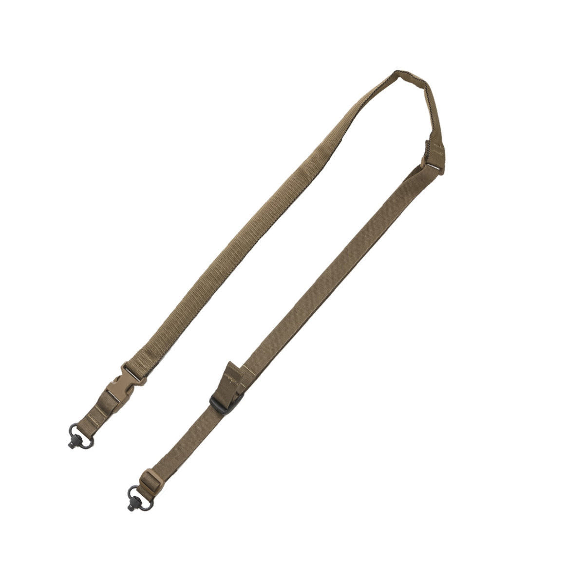 Tactical 2 Point Padded QD Push Button Swivel Sling Coyote