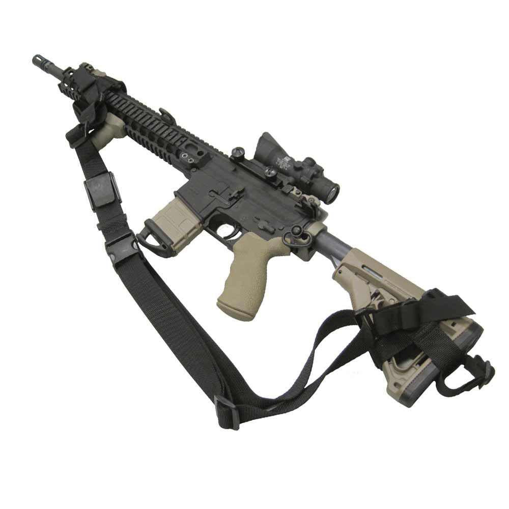 TacShield Hands-Free Rifle Sling Tac-Grip Padded w/ Stud QD Swivels Black