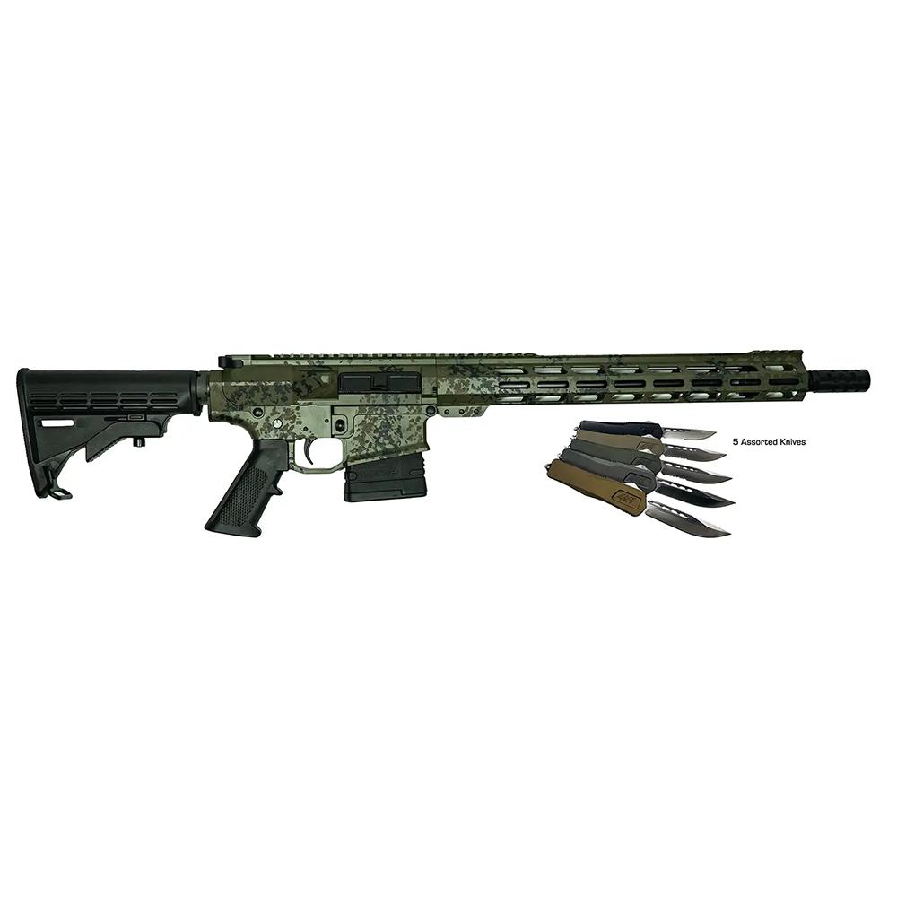 Great Lakes AR10 308Win 16in Bbl 20Rd Lich Grn Camo 5 OTF 3.5'' Bld