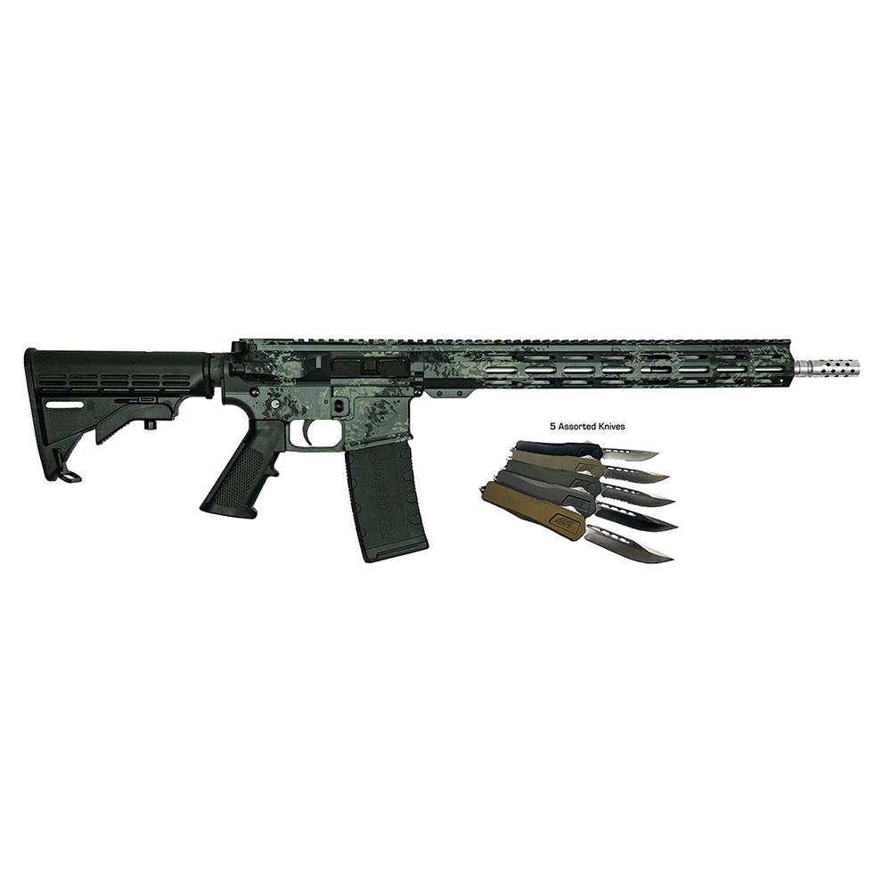 Great Lakes AR15 223Wy 16in Sts Bbl 30Rd Lich Gry Camo 5 OTF 3.5'' Bld