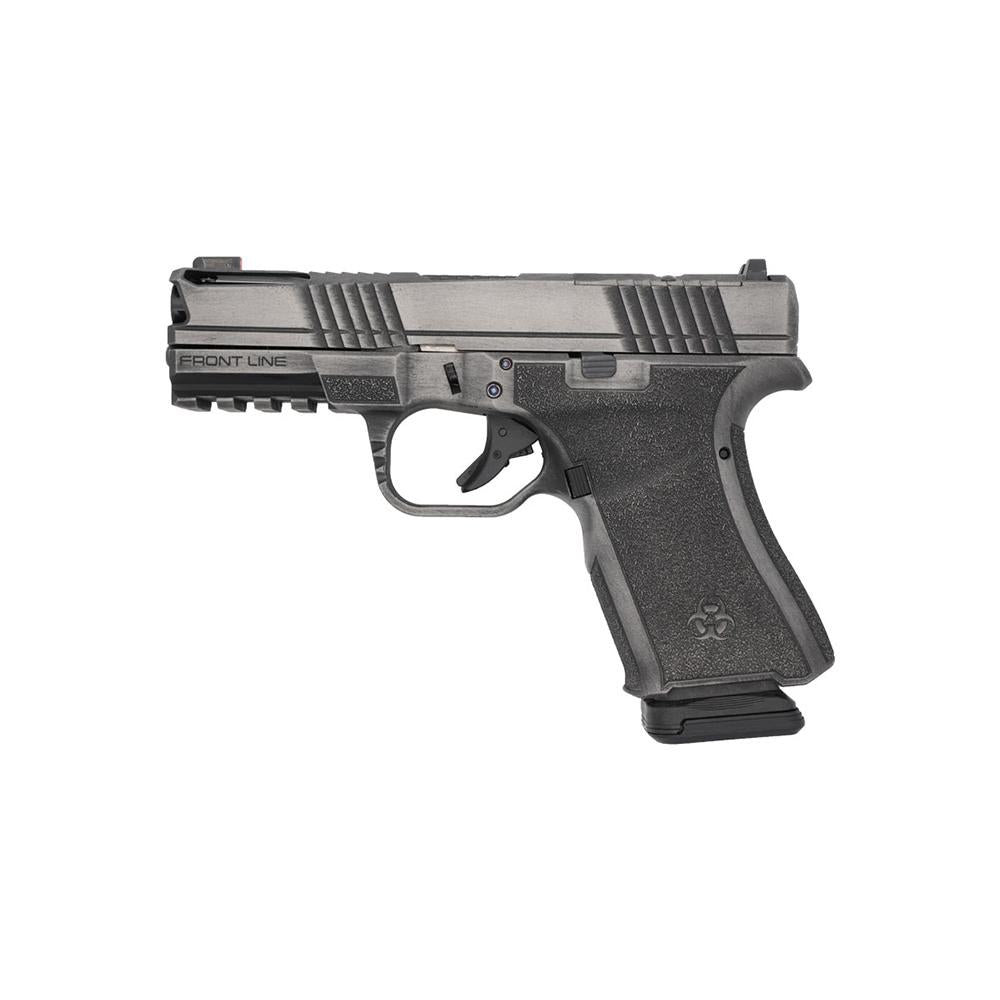 BLACK RAIN ORDNANCE 4'' 9MM FRONTLINE+ HANDGUN-GUN METAL GREY BATTLEWORN
