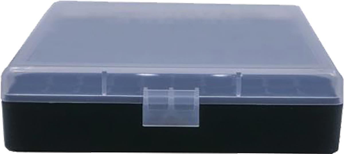 #008 40S&W/45 ACP CLEAR/BLACK AMMO BOX 100RND