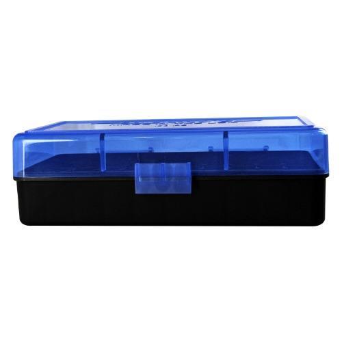 454 - 50 A.E. 50Rrd Blue w/Black bottom ammo box