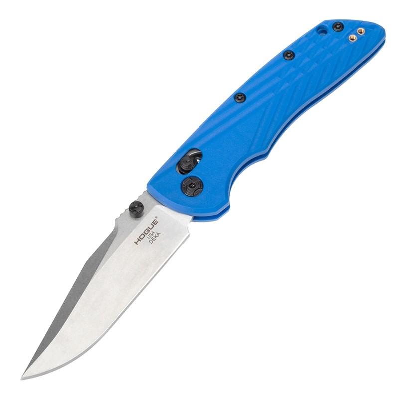 Hogue Deka 3.25 ABLE Lock Folder Clip Point Blade Tumb Poly Frame Blue