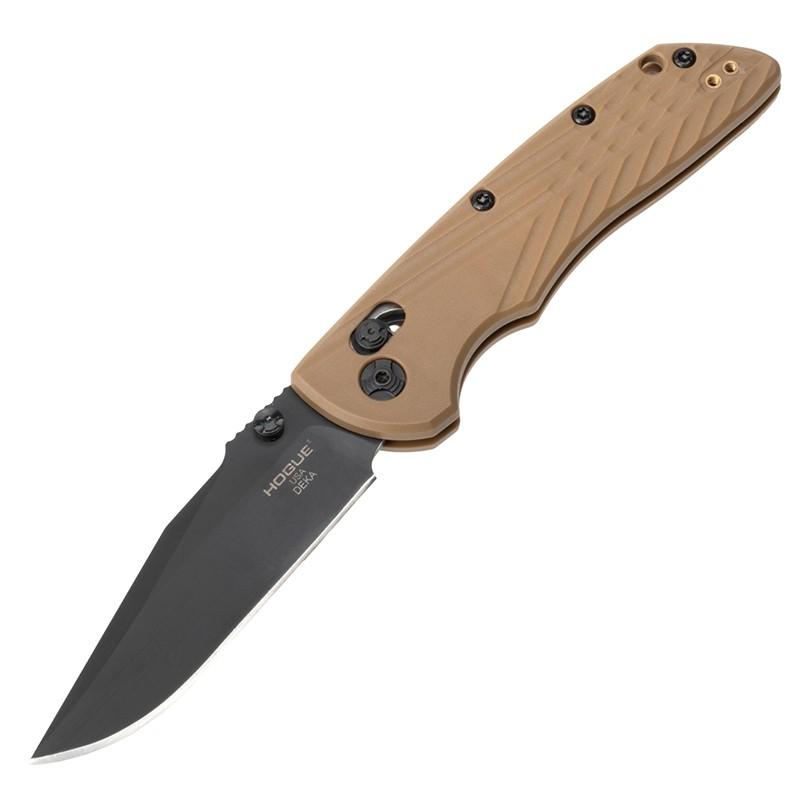Hogue Deka 3.25 ABLE Lock Folder Clip Point Blade Blk Poly Frame FDE
