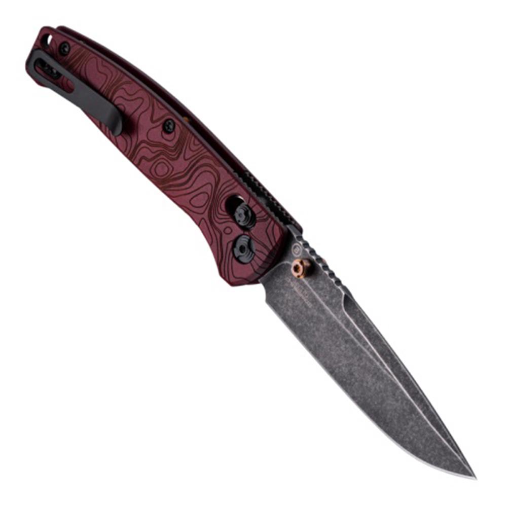 Mysto 3.4'' ABLE Folding Knife Clip Point Blade Red Stone