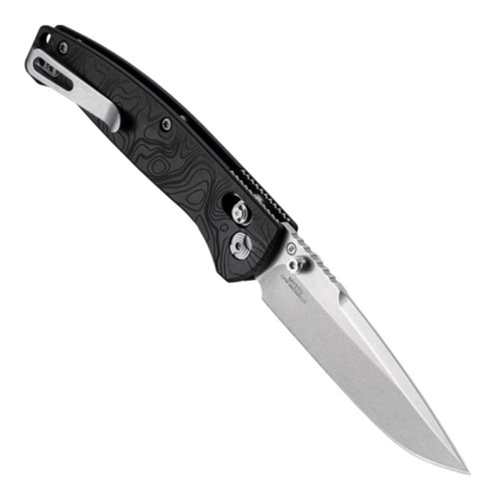 Mysto 3.4'' ABLE Folding Knife Clip Point Blade Black Diamond Metal
