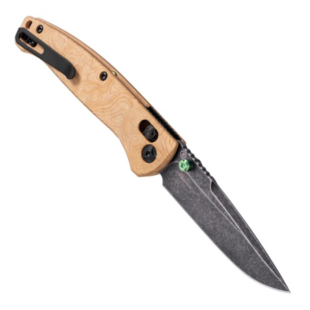 Mysto 3.4'' ABLE Folding Knife Clip Point Blade Maple Valley