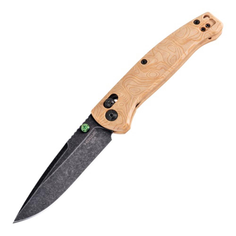 Mysto 3.4'' ABLE Folding Knife Clip Point Blade Maple Valley