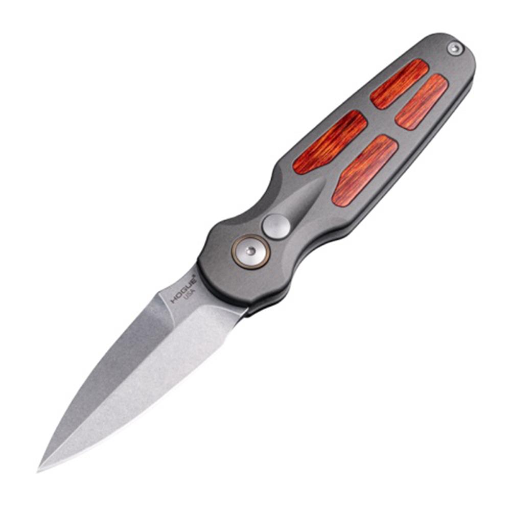Ballista-II 2.6'' Button Lock Automatic Knife Wood Insert Coco Bolo