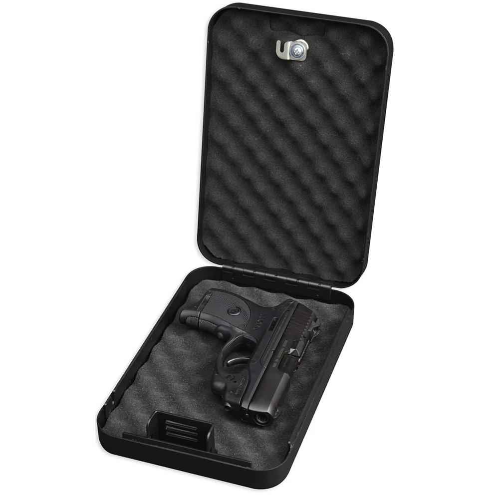 Personal safe w/key lock & security cable - Blk 9.5 x 6.5 x 2