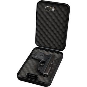 Personal safe w/steel combo lock & security cable - Blk 9.5x6.5x2