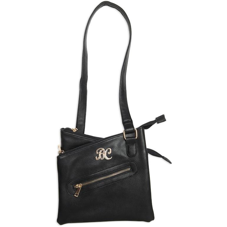 Cross Body Style Purse w/Holster - Black (9.5 x 9.5 x 1.5)