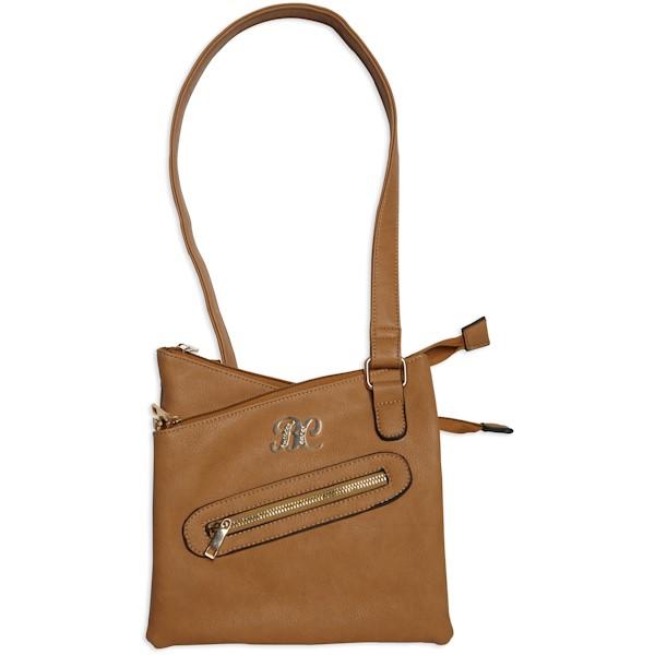 Cross Body Style Purse w/Holster - Tan (9.5 x 9.5 x 1.5)
